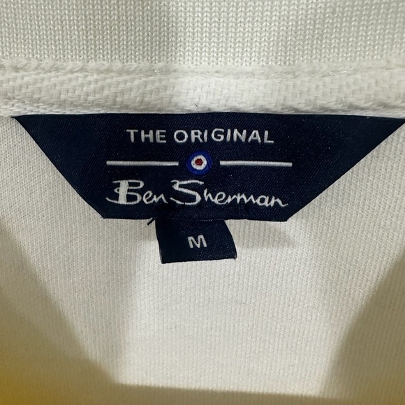 Ben Sherman Colorblock Tricot Track Jacket Snow White Medium Full Zipper - Picture 5 of 13